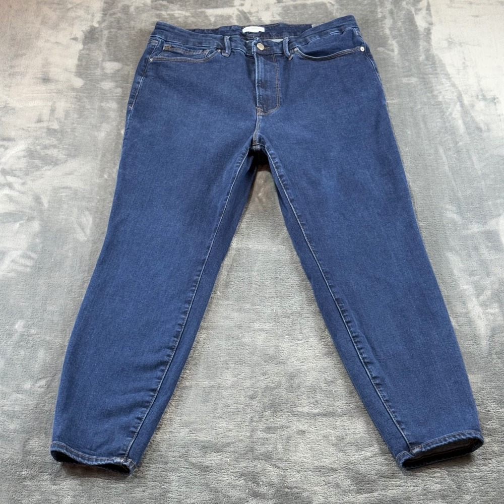 Good American Always Fits Good Waist Jeans Blue Skinny High Rise GWAF478T 14-18